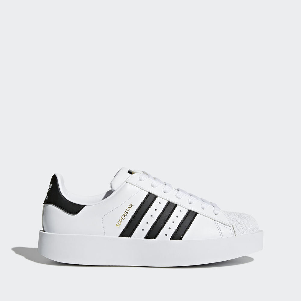 Adidas Superstar Bold Platform - Originals γυναικεια - Ασπρα/Μαυρα/Χρυσο Χρωμα Μεταλλικός,Μέγεθος: E